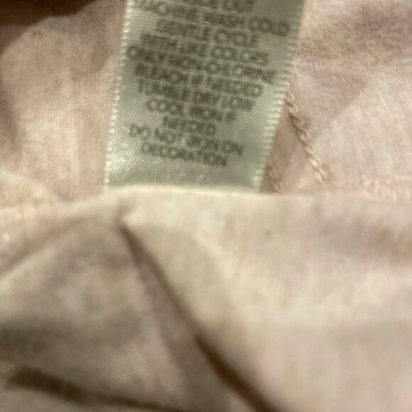 CJ Banks Soft 3/4 Sleeve Tunic Light Pink w/ Silver Dot Lines Women's Size 3X - Picture 5 of 6